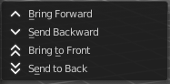 Arrange Strokes - Sub Menu