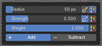 Weight Paint Mode - Brushes Context Menu
