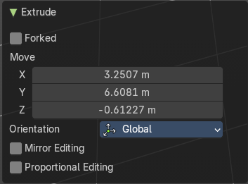 Last Operator Extrude