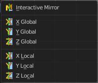 Mirror sub menu