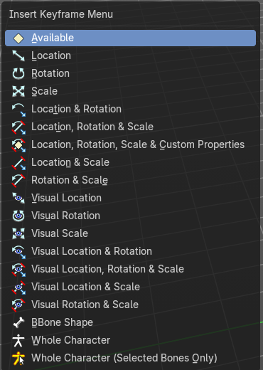 Insert Key frame with Keying Set