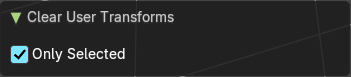 Last Operator Clear User Transforms