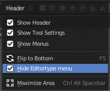 Editortype Menu