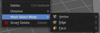 Edit Mode - Mesh Select Modes