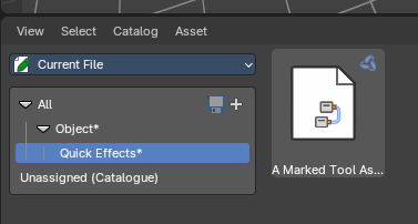 Marked Assets with assigned Asset Browser Category