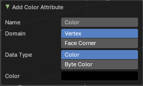 Adjust last operator Add Color Attribute