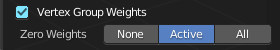 Vertex Groups Weights