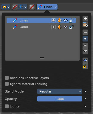 Grease Pencil - all modes - Layer Panel