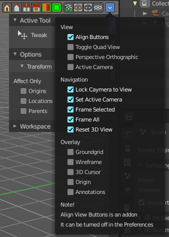 Align View Buttons