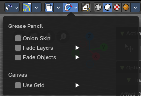 Grease Pencil - Options Panel