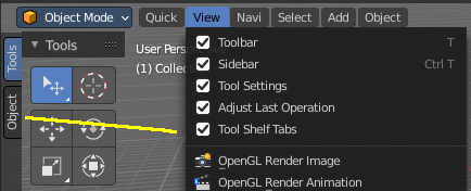 Tool Shelf Tabs