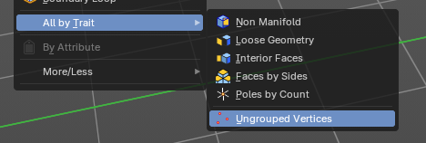 All by Trait sub menu