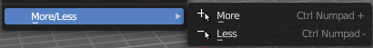 More/Less Sub-menu