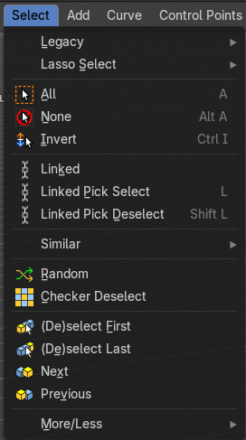 Curve Object - Edit Mode