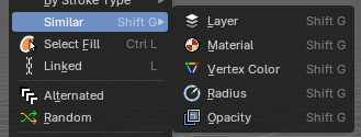 Select Similar – Sub Menu