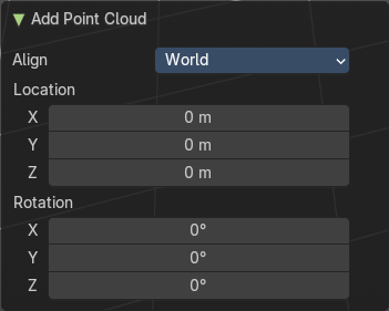 Last Operator Add Point Cloud