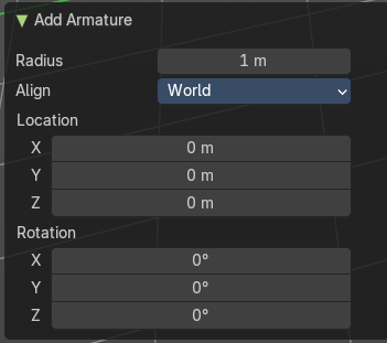 Last Operator Add Armature