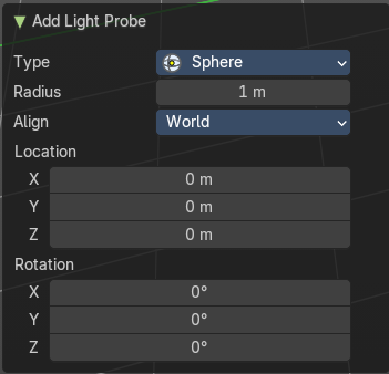 Last Operator Add Light Probe