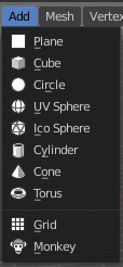 Edit Mode - Add Menu