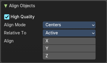 Last Operator Align Objects