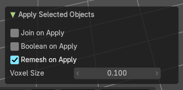 Last operator Apply Selected Objects