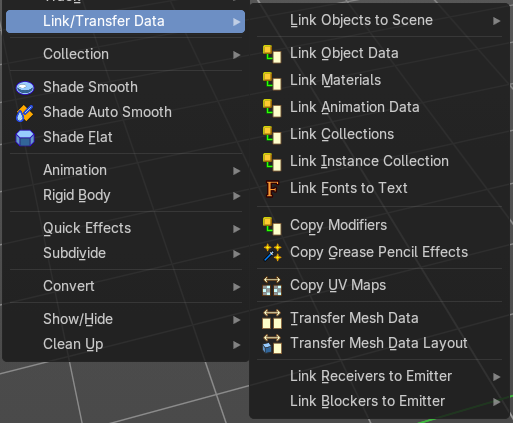 Link / Transfer Data