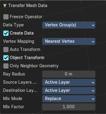 Last Operator Transfer Mesh Data