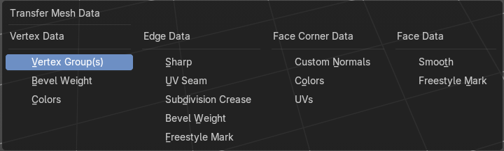 Transfer Mesh Data