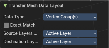 Last Operator Transfer Mesh Data Layout