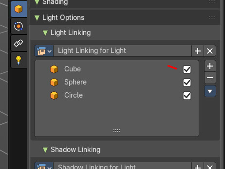 Link Receivers to Emitter sub menu