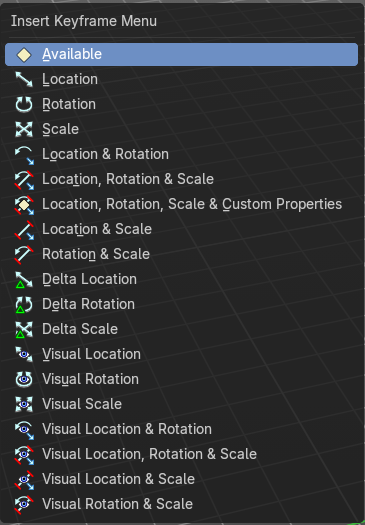 Insert Keyframe with keying set