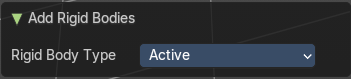 Last Operator Add Rigid bodies