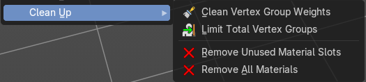 Clean Vertex Groups