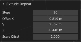Last Operator Extrude Repeat