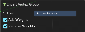 Last Operator Invert Vertex Group