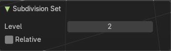 Last Operator Subdivision Set