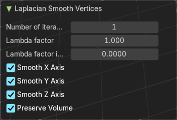 Last Operator Laplacian Smooth Vertex