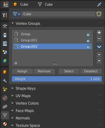 Vertex Groups