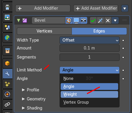Edge Bevel Weight