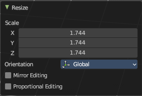 Last Operator Resize