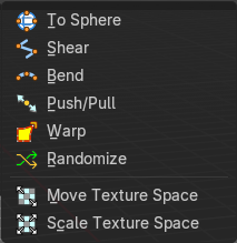 Transform submenu