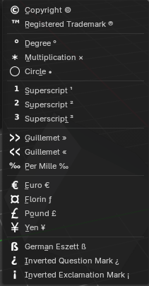 Special Characters