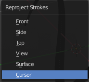 Re project Strokes menu