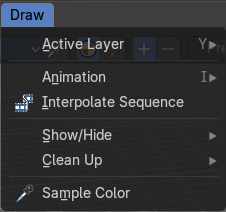 Draw Mode - Draw Menu