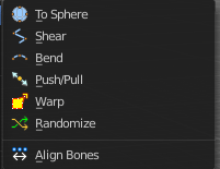 Transform - Submenu