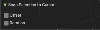 Last Operator Snap Selection to Cursor