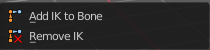 Inverse Kinematics - Sub Menu