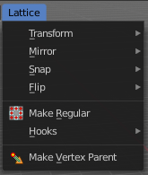 Edit Mode - Lattice Menu