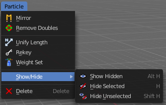 Particle Mode - Particle Menu