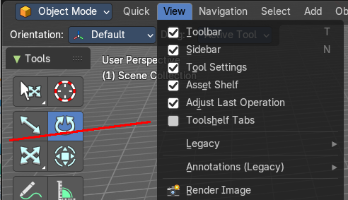 Tool Shelf Tabs